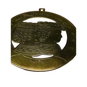 Kurt S Adler 1978 Christmas Brass MAY. 21 Gemini June 21 Tree Ornament